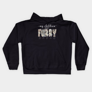 My children are furry Tshirt - Retro floral pattern Kids Hoodie